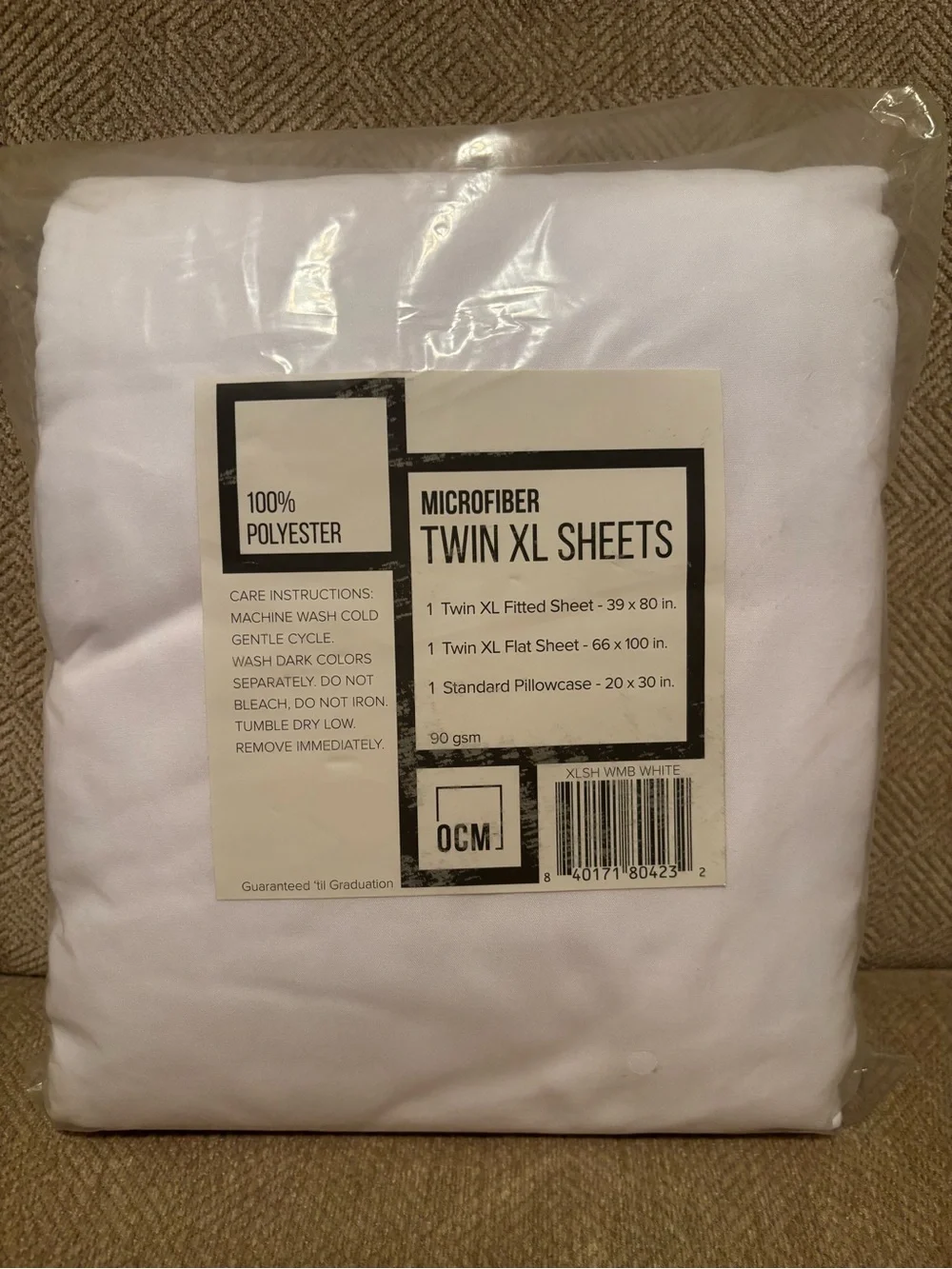 Twin XL 3-piece microfiber sheet set - NWT - #5
